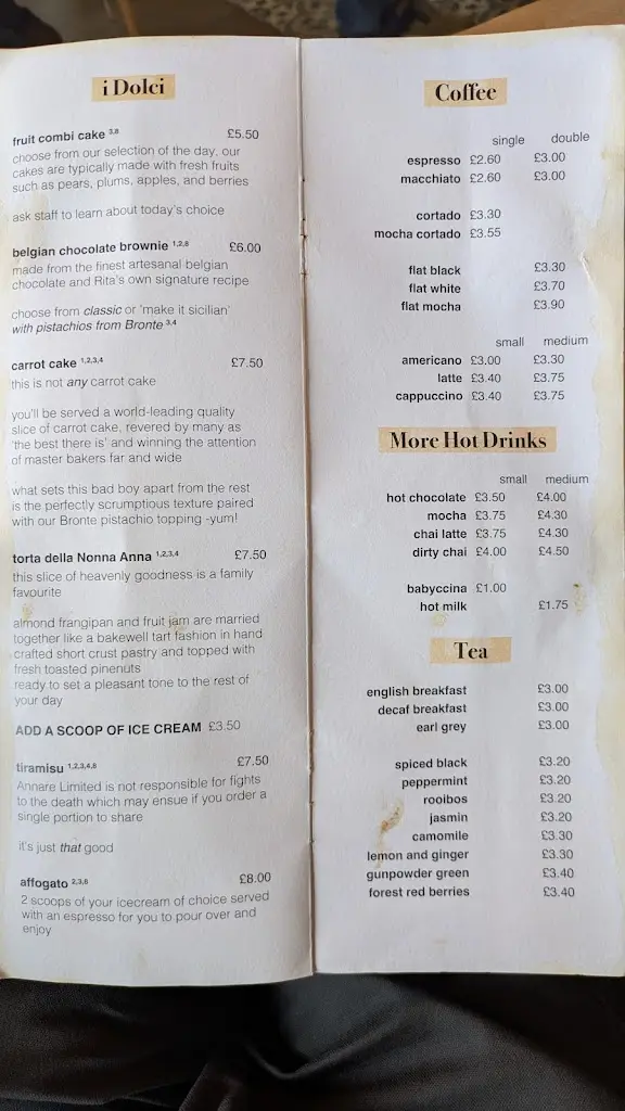 Menu_Annaré_East Horsley_image_2