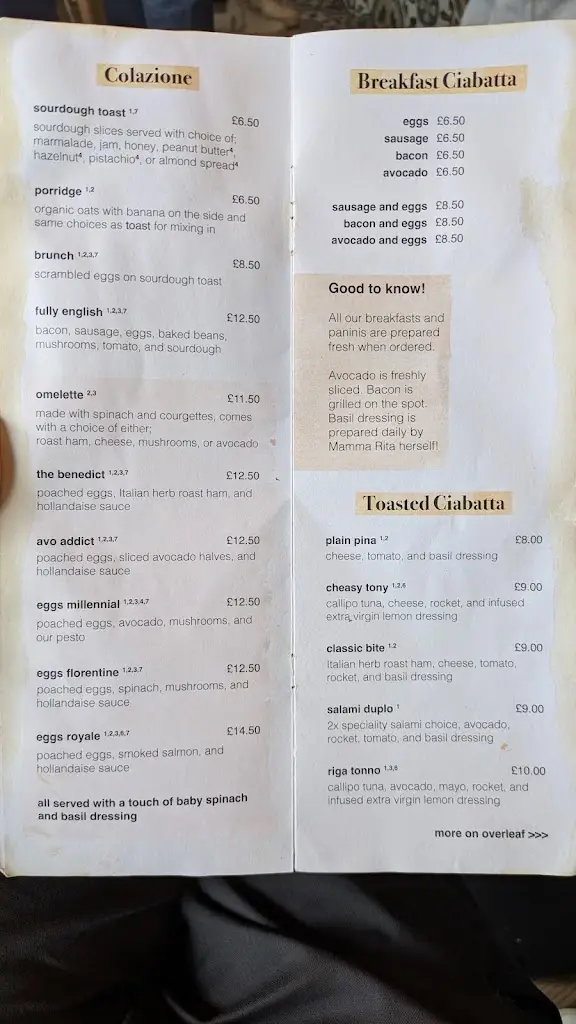 Menu_Annaré_East Horsley_image_3