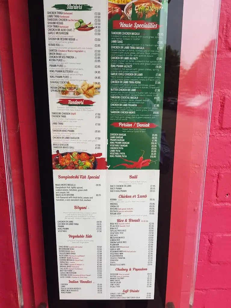 Menu_Shahbaz Taste Of India_East Horsley_image_3