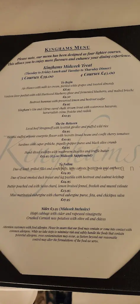 Menu_Kinghams Restaurant_East Horsley_image_4