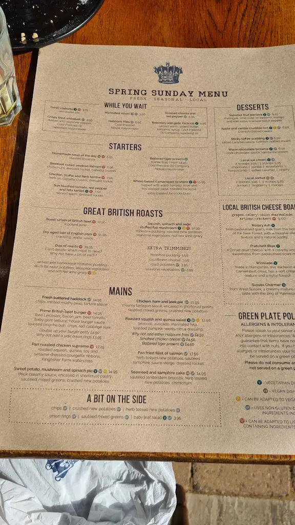 Menu_The Queen's Head_East Horsley_imagen_4