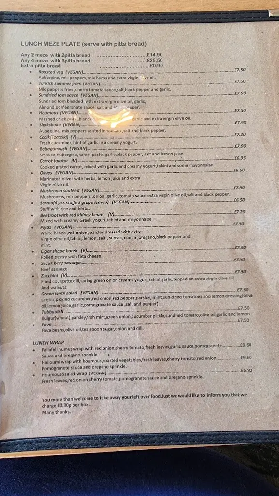 Menü_Yaaze Bistro Cafe & Meze Bar_East Sussex_Bild_4