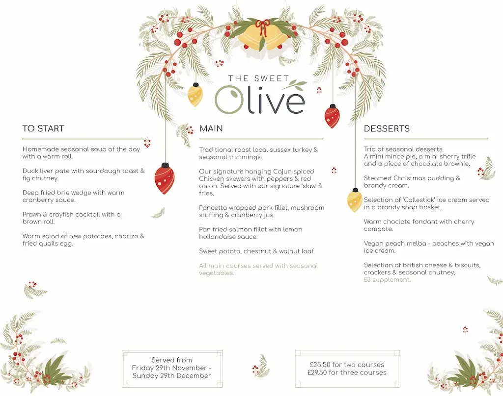 Menu_The Sweet Olive_East Sussex_image_1