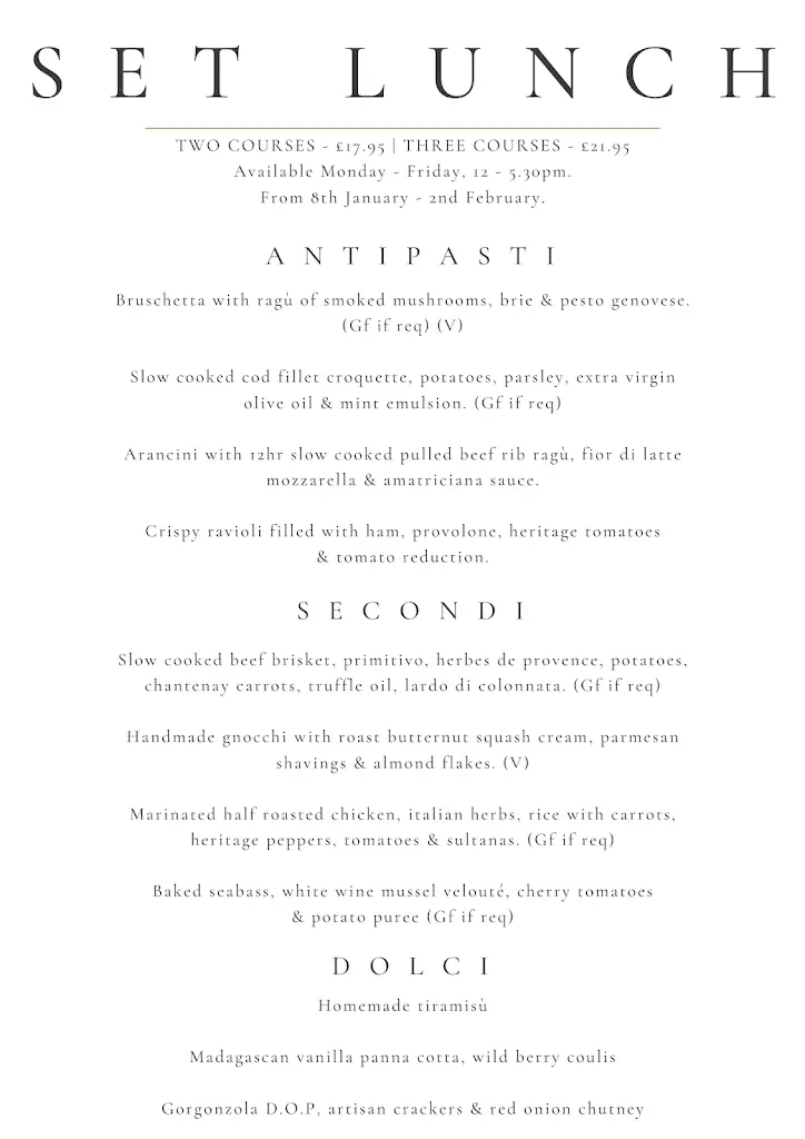 Menü_La Bella Vista_East Sussex_Bild_2