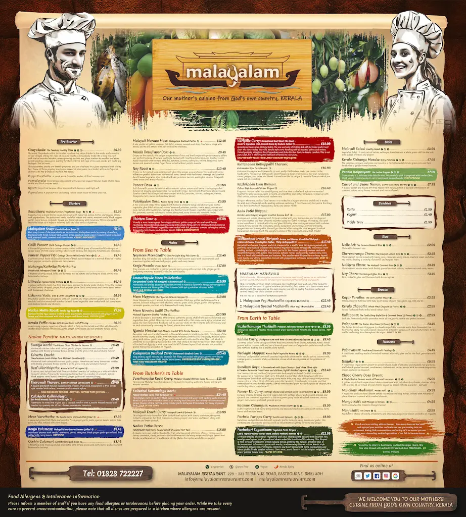 Menu_Malayalam Mother's Cuisine Kerala_East Sussex_image_1