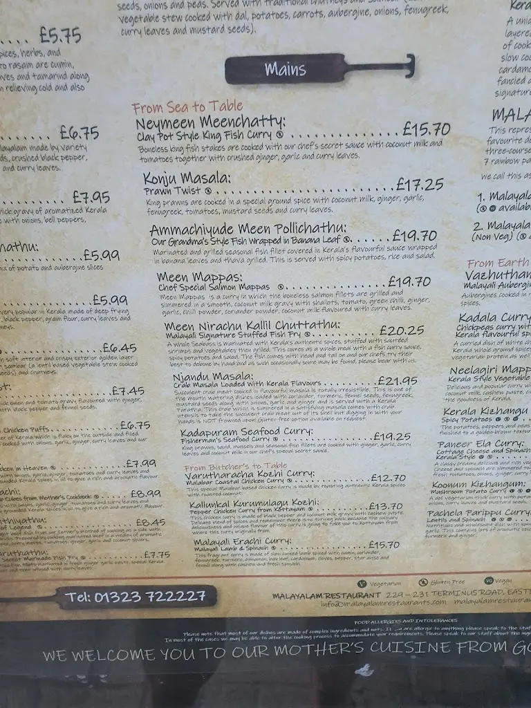 Menu_Malayalam Mother's Cuisine Kerala_East Sussex_image_3