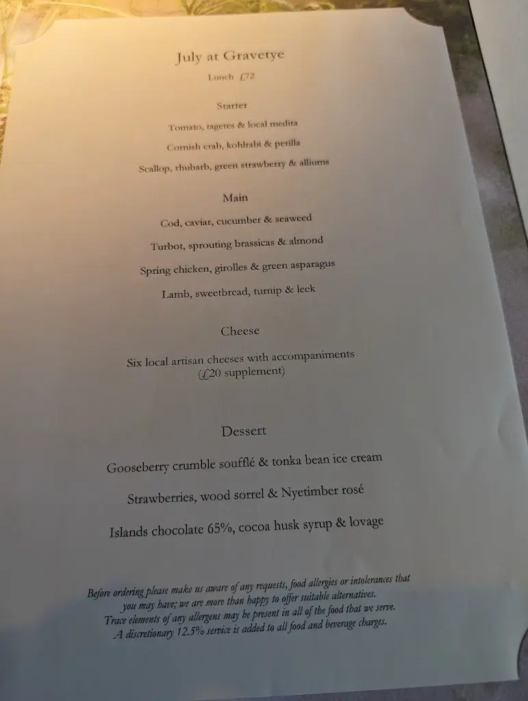 Menu_The Dining Room_East Sussex_image_1