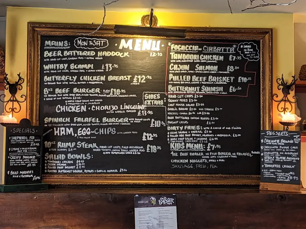 Menu_The Badger_Eastington_image_1