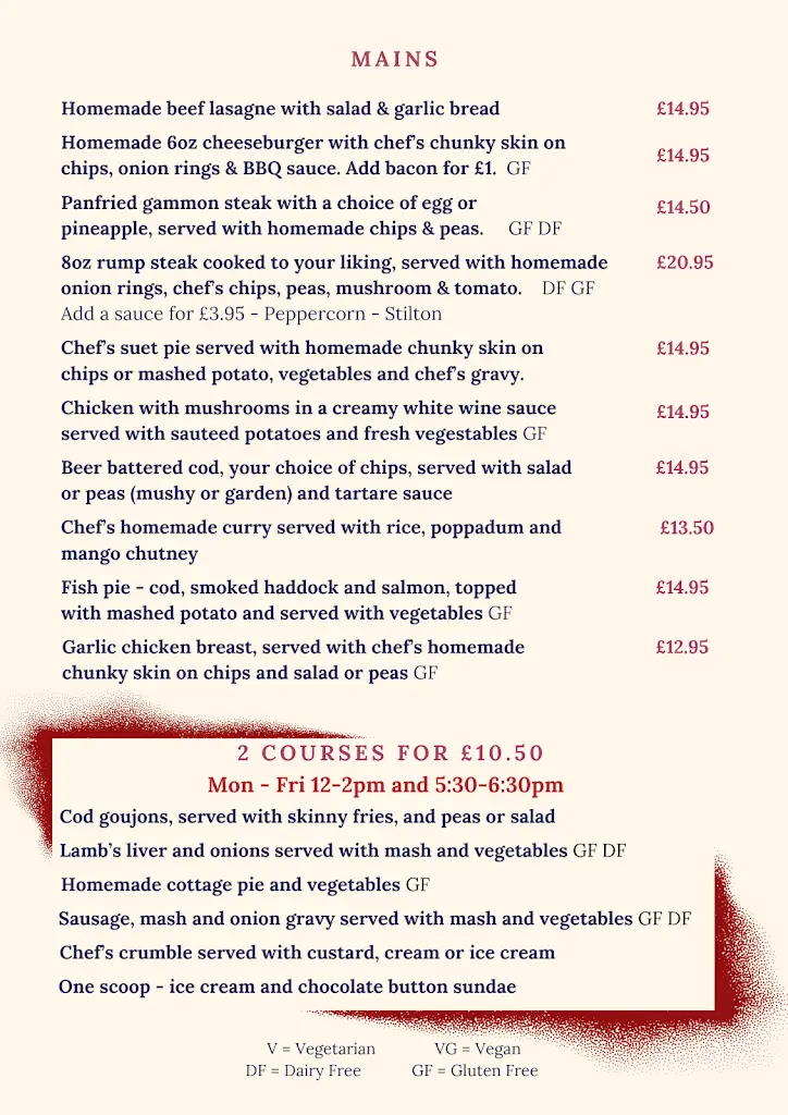 Menu_The Five Bells, Eastry_Eastry_image_1