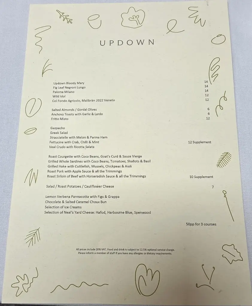 Menu_Updown | Hotel & Restaurant_Eastry_image_1