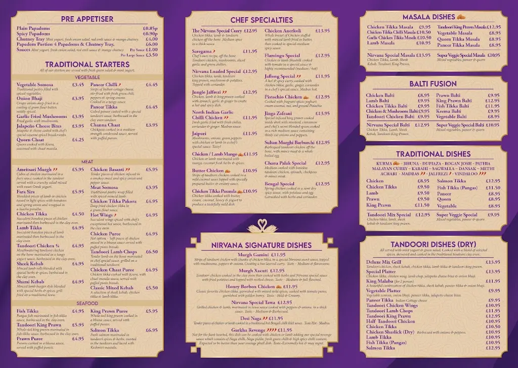 Menu_Nirvana Indian Fusion_Eastwood_image_2