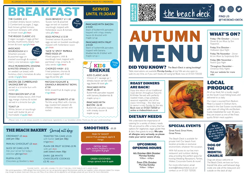 Menu_The Beach Deck_Eastbourne_image_1