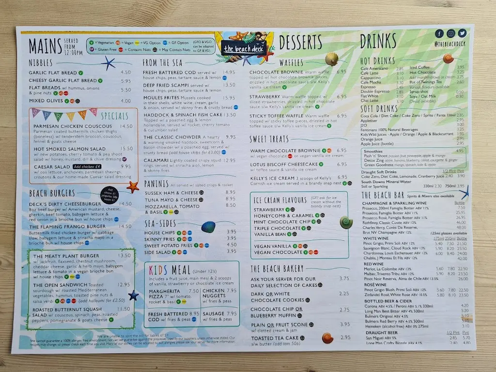 Menu_The Beach Deck_Eastbourne_image_2