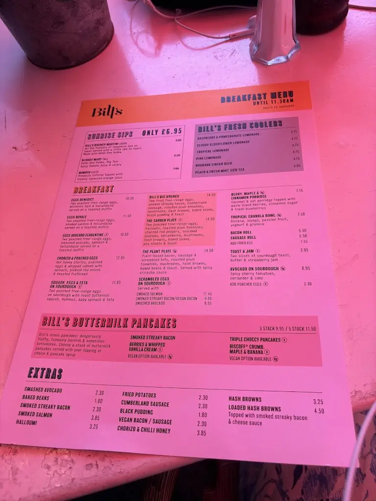 Menu_Bill's Eastbourne Restaurant_Eastbourne_image_1