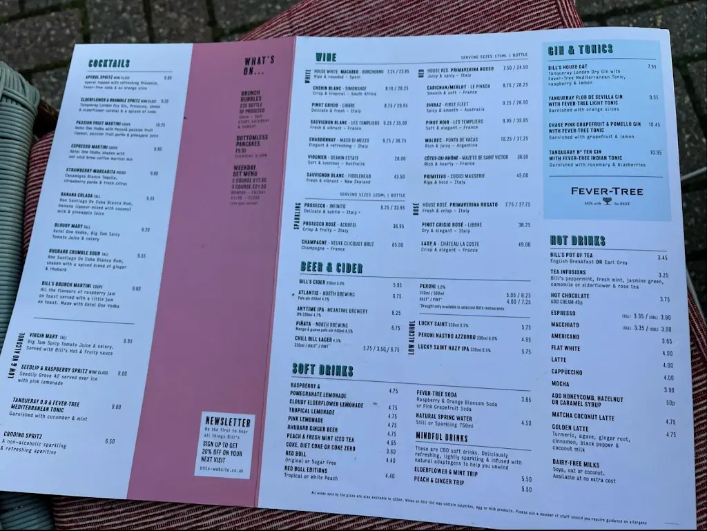 Menu_Bill's Eastbourne Restaurant_Eastbourne_image_2