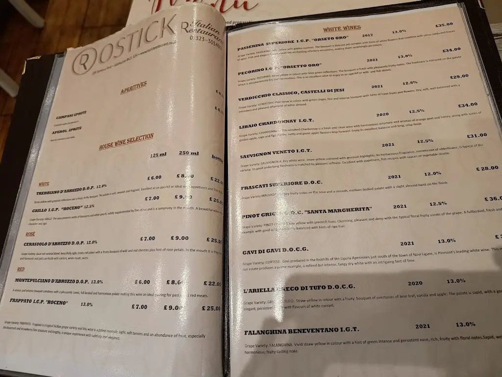 Menu_Rostick Restaurant.._Eastbourne_image_1