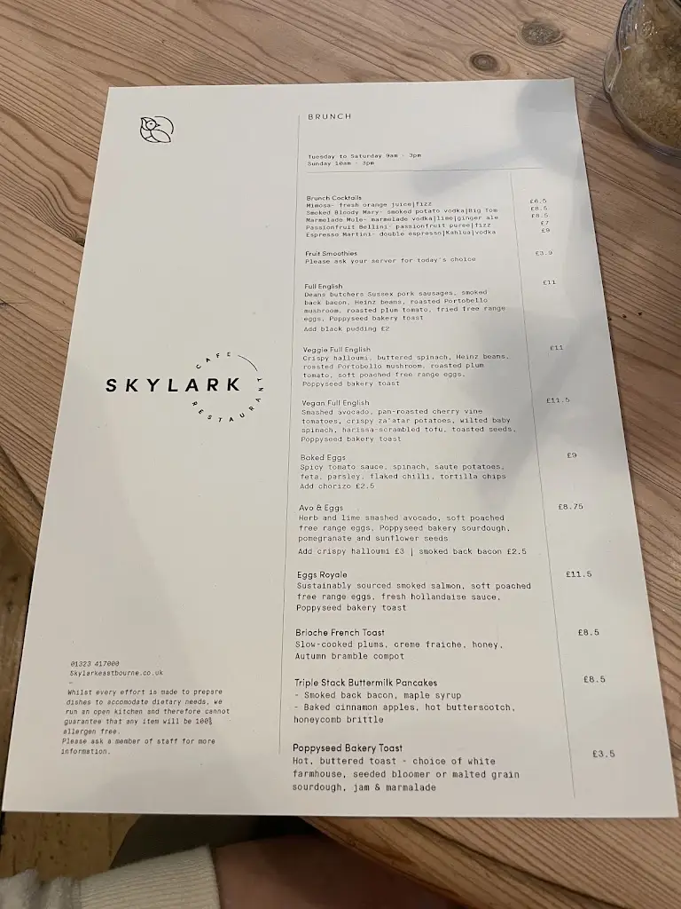 Menu_Skylark_Eastbourne_image_1