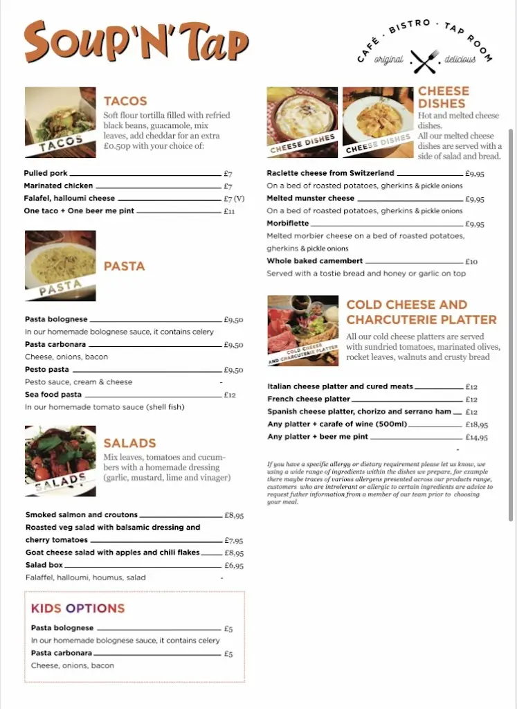 Menu_Soup N Tap / Soup Shack_Eastbourne_immagine_3