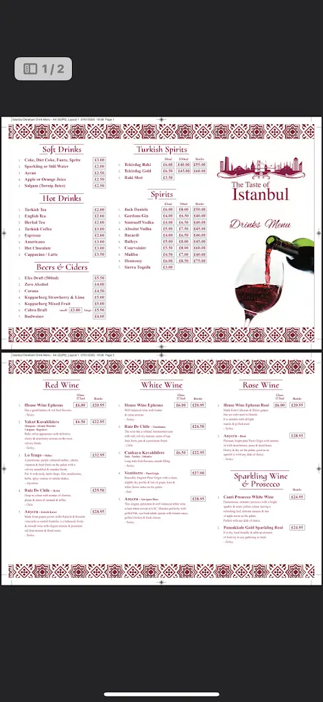 Menu_The Taste of Istanbul_East Dereham_image_1