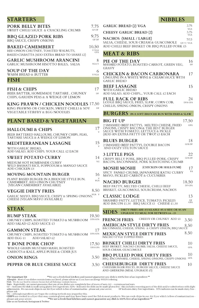 Menu_The Lodge Griddle & Grill_East Dereham_immagine_1