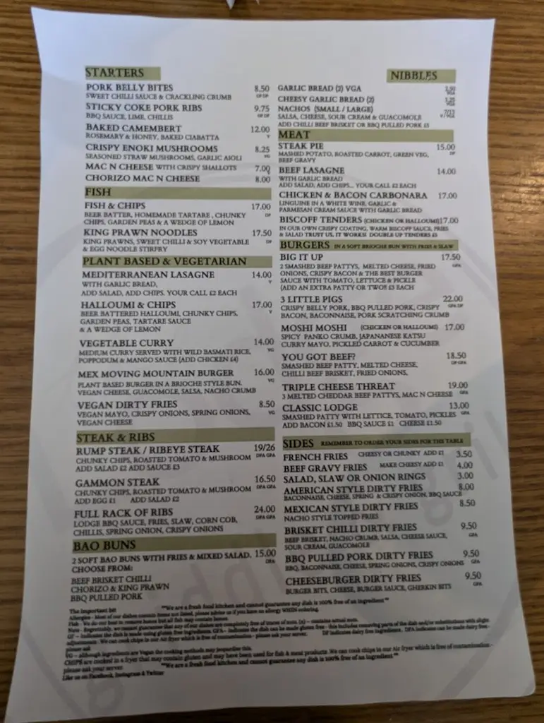 Menu_The Lodge Griddle & Grill_East Dereham_immagine_3