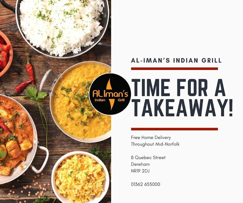Menu_Al Iman's Indian Grill_East Dereham_image_1