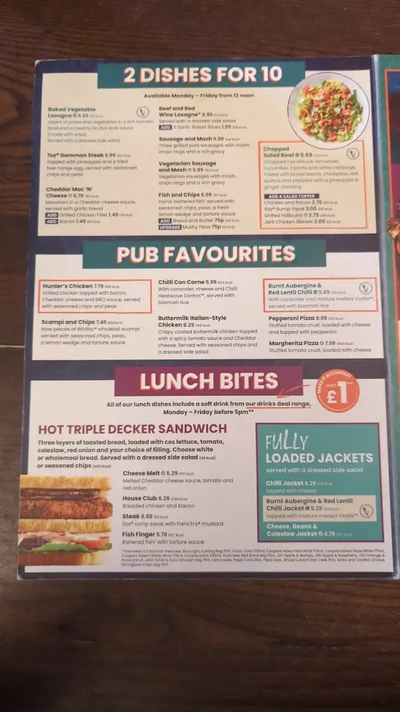 Menu_The Three Horse Shoes_Auckley_image_1