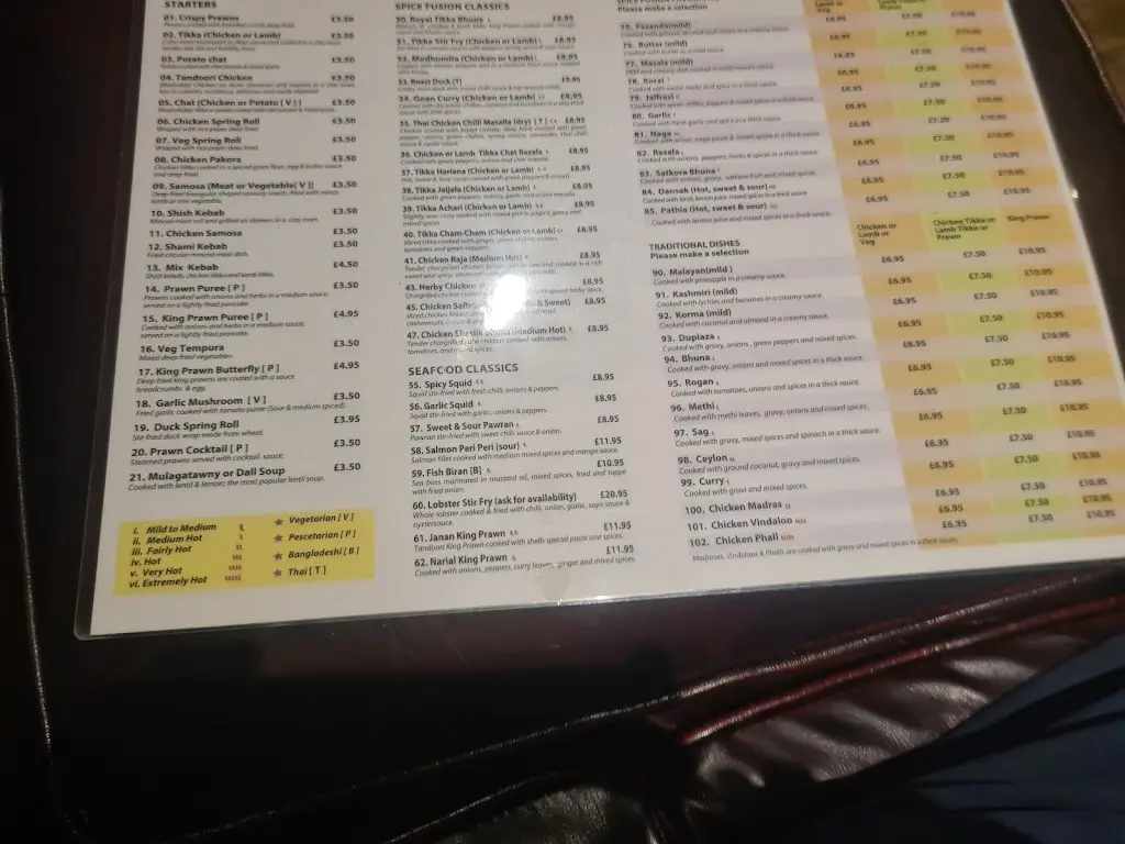 Menu_Spice Fusion_East Dereham_image_2