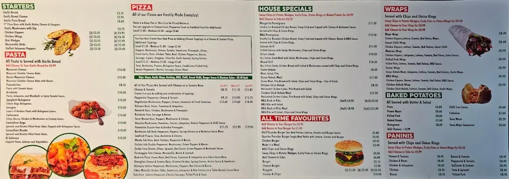 Menu_Italian Job_East Dereham_image_1