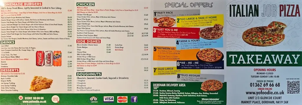 Menu_Italian Job_East Dereham_image_2