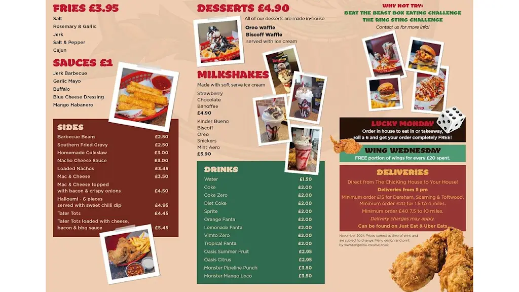 Menu_The ChicKing House_East Dereham_image_3