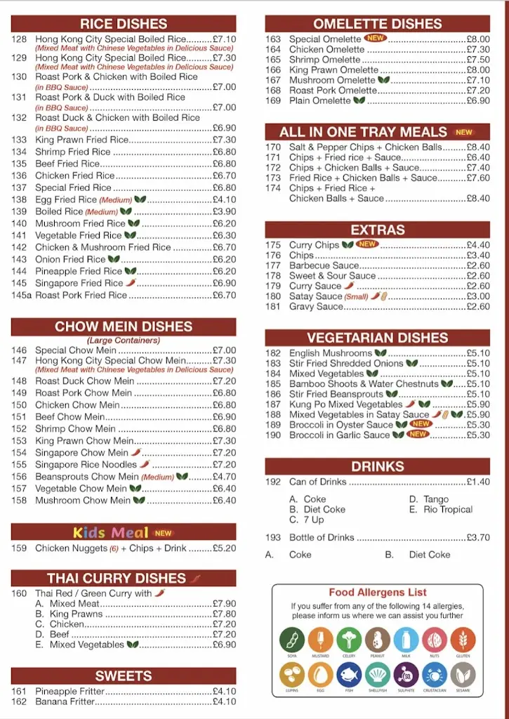 Menu_Hong Kong City_East Dereham_image_3