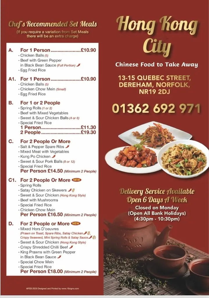 Menu_Hong Kong City_East Dereham_image_4