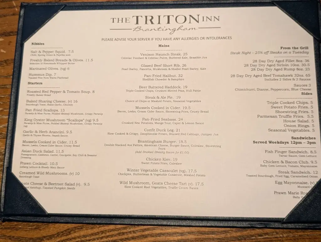 Menu_The Triton Inn_Ellerker_image_1