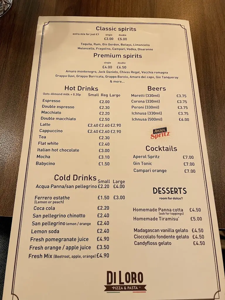 Menu_DI LORO Edgware_Edgware_immagine_4