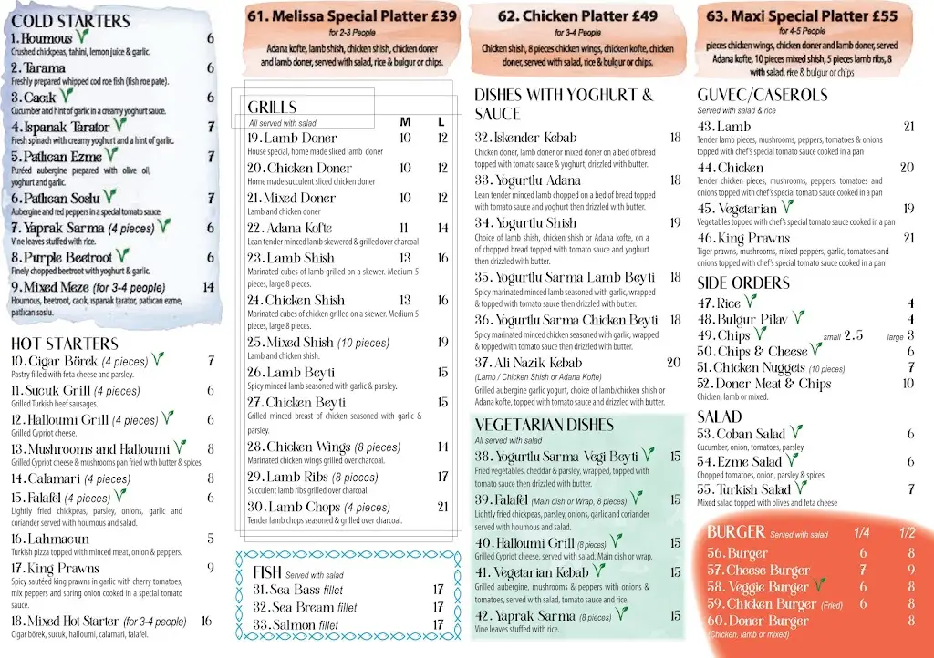 Menu_Melissa Restaurant _Edgware_image_1