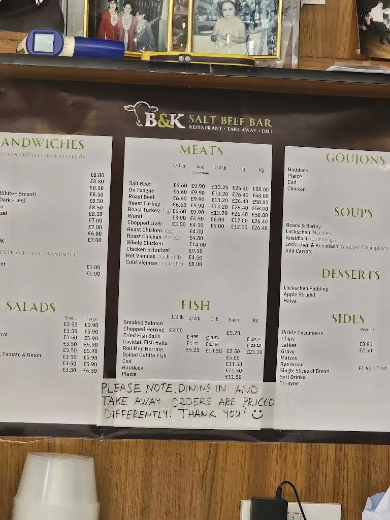 Menü_B & K Salt Beef Bar & Restaurant_Edgware_Bild_2