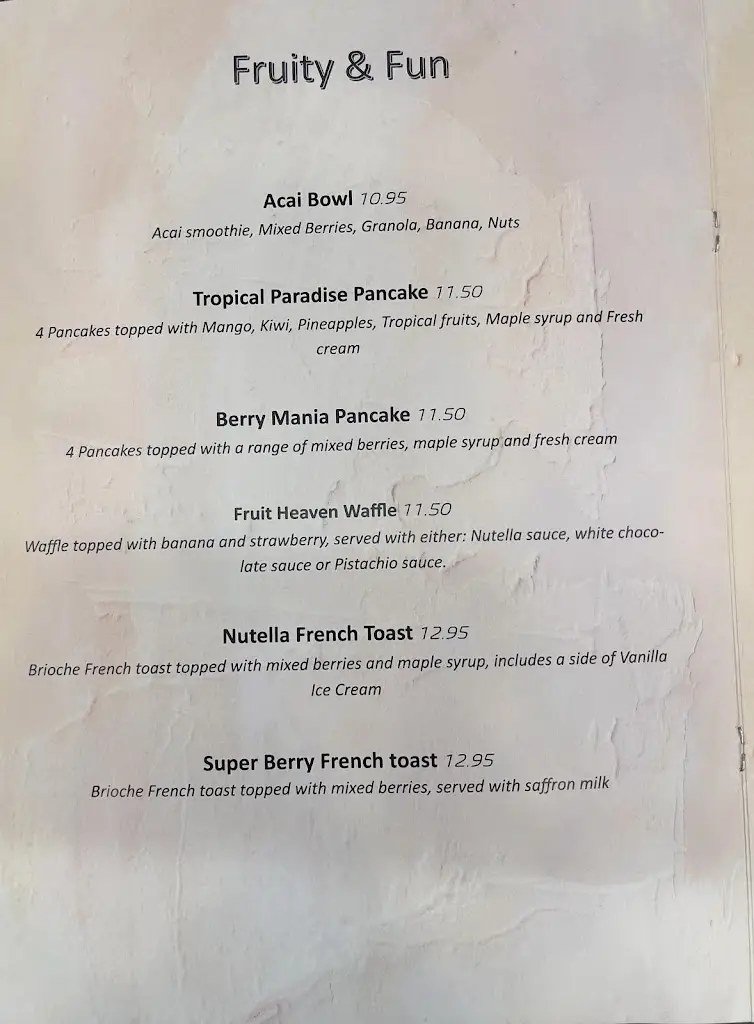 Menu_The Brunch Suite_Edgware_immagine_2