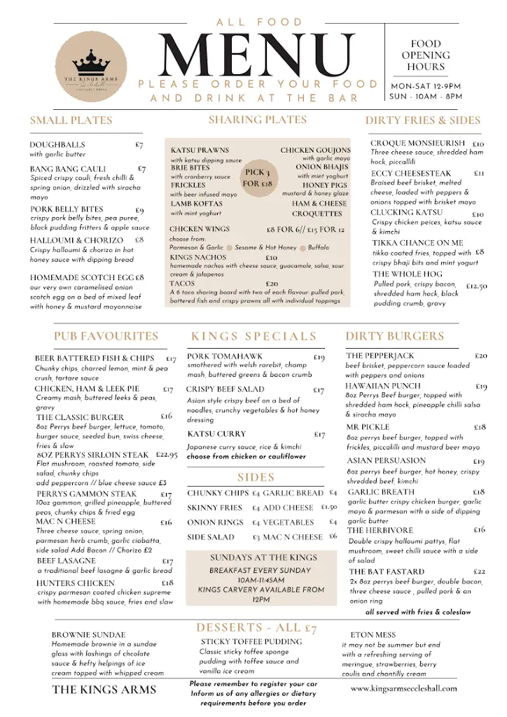 Menu_The Kings Arms Hotel_Eccleshall_image_1
