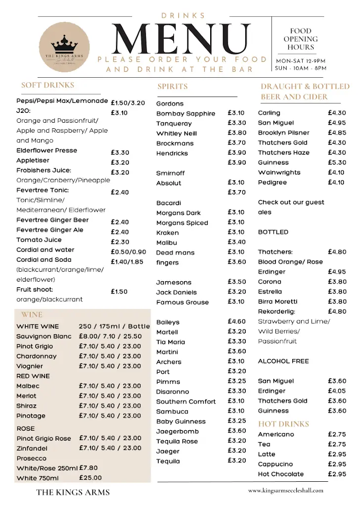 Menu_The Kings Arms Hotel_Eccleshall_image_2