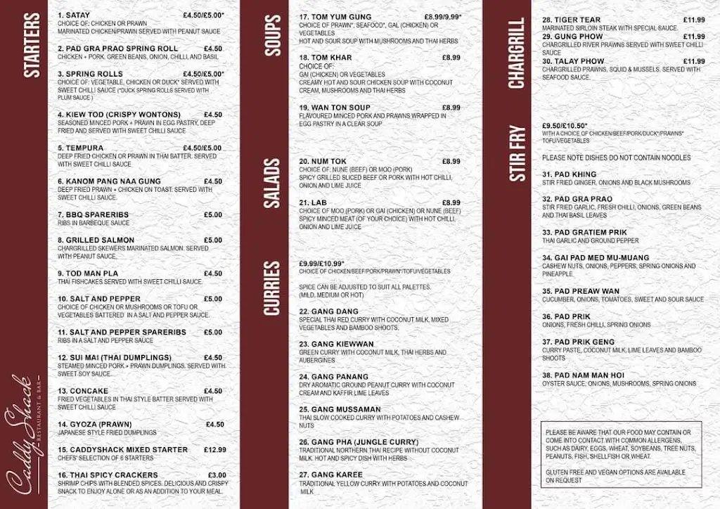 Menu_The Caddyshack_Elland_immagine_2