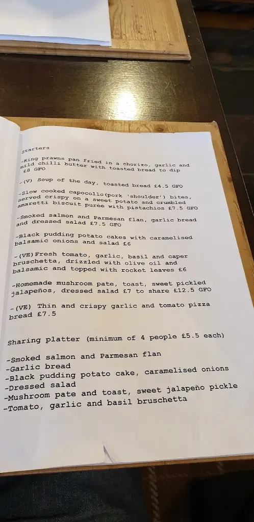 Menu_The Golden Fleece_Elland_image_3