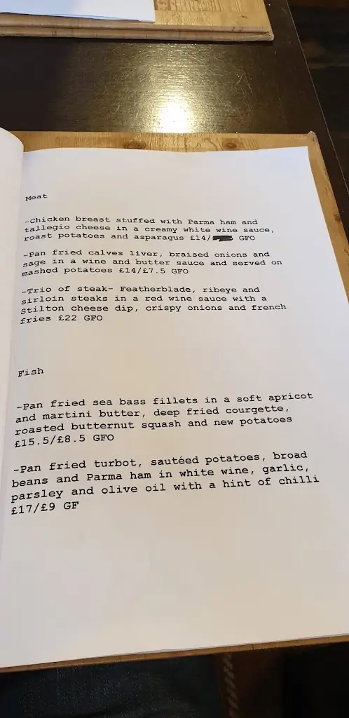 Menu_The Golden Fleece_Elland_image_4