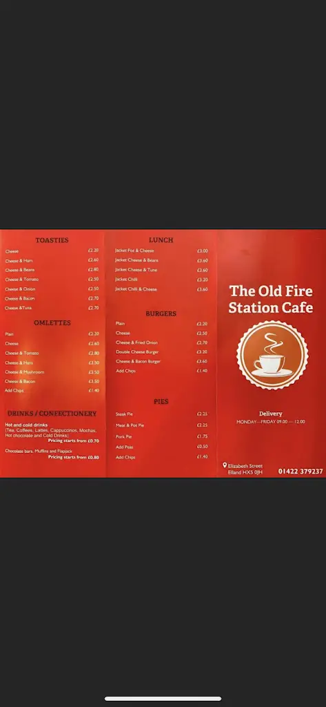 Menu_The Old Fire Station Cafe_Elland_image_1
