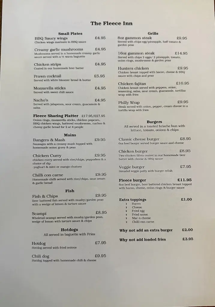 Menu_The new fleece inn_Elland_image_2