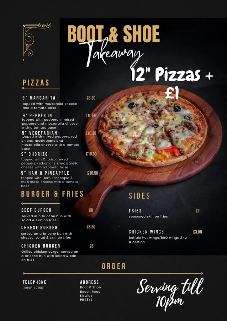 Menu_The Boot & Shoe, Elswick_Elswick_image_1