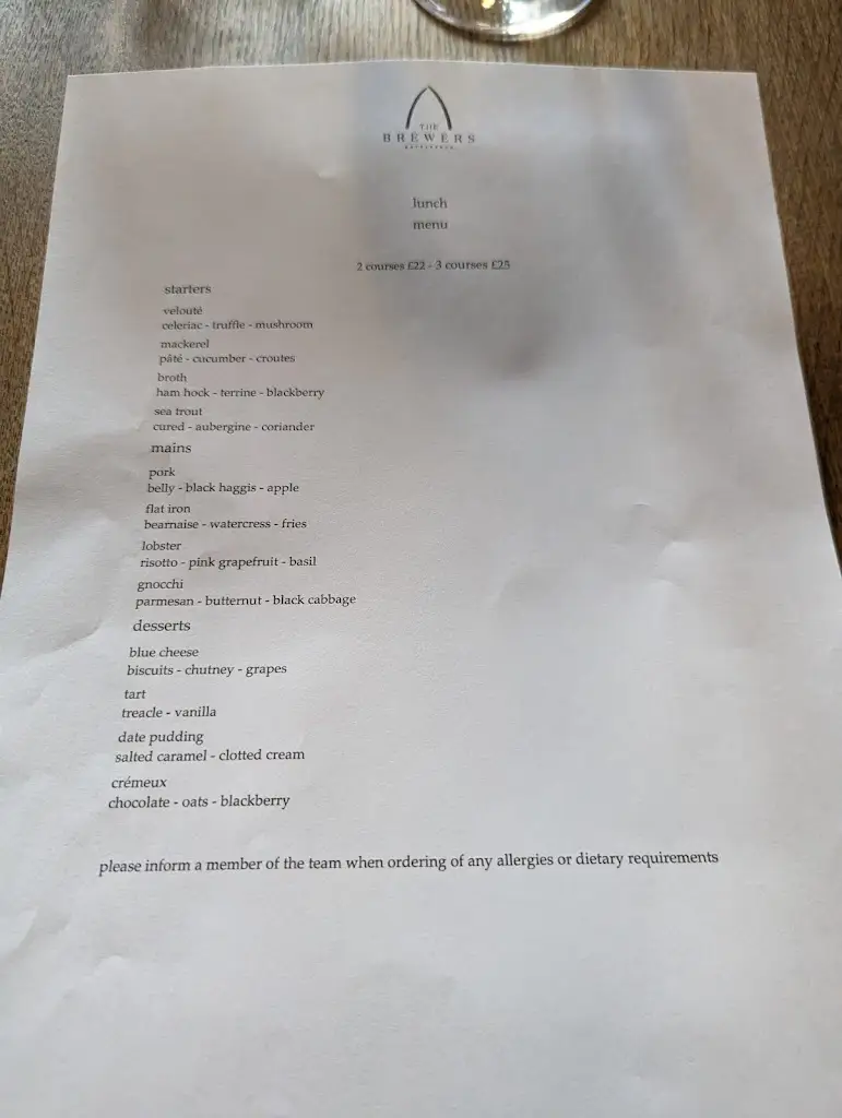 Menu_The Brewers_Elmswell_image_2