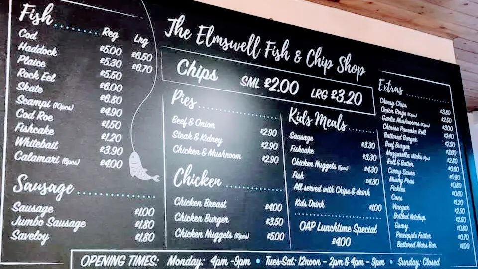 Elmswell Fish & Chips restaurant in Elmswell