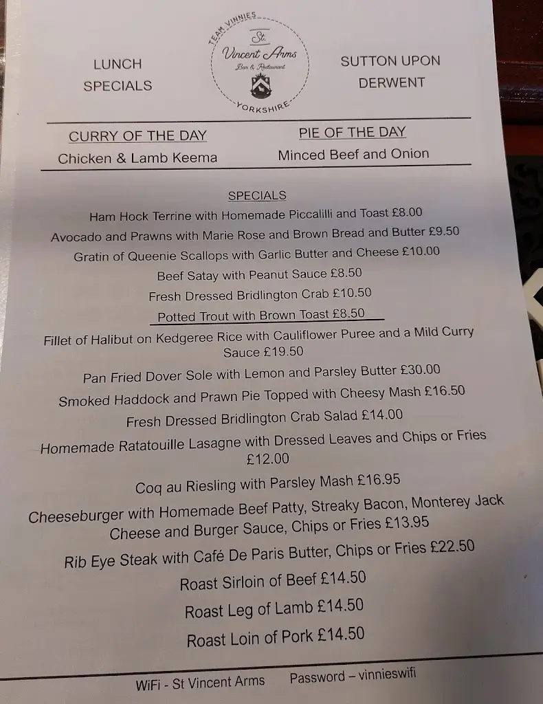 Menu_St Vincent Arms_Elvington_image_1