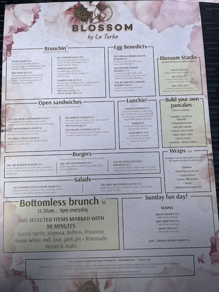 Menu_Blossom Bistro by La Turka_Eccles_image_1
